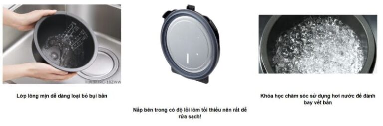 Thiết kế dễ dàng vệ sinh