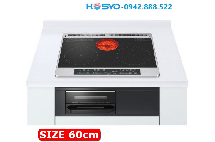Bếp Từ Hitachi HT-M6K – 2 Từ + 1 Hồng Ngoại + 1 Lò Nướng