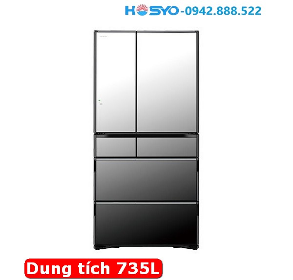 Tủ lạnh Hitachi R-WXC74W (X), dung tích 735 lít